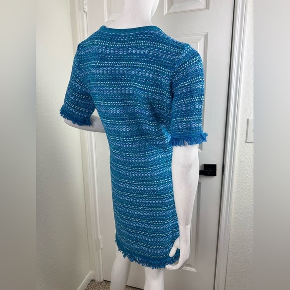 Lilly Pulitzer Beckington Sweaterdress Blue Grotto Metallic Tweed LG #131 - Picture 9 of 17